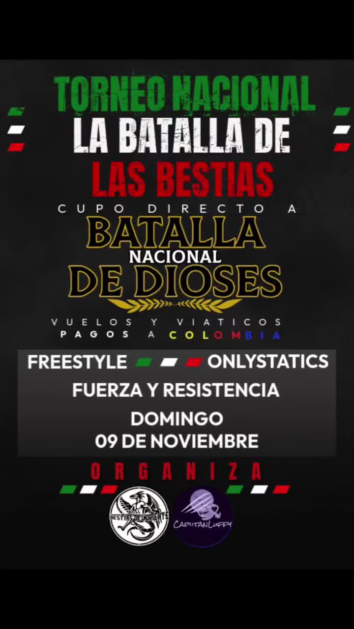 Torneo Nacional La Batalla de las Bestias |Batalla Nacional De Dioses