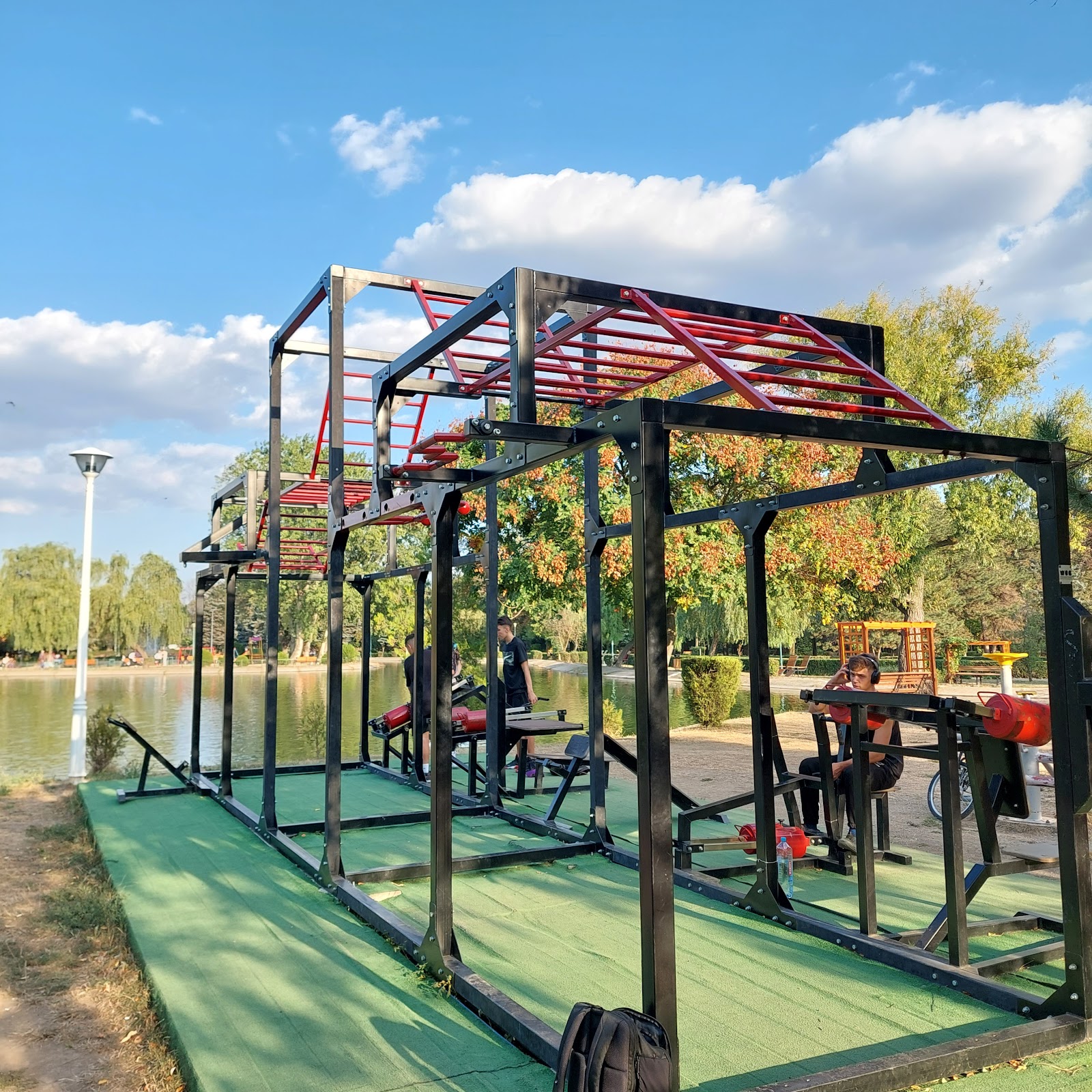 Calisthenics Street Workout Outdoor Gym on island