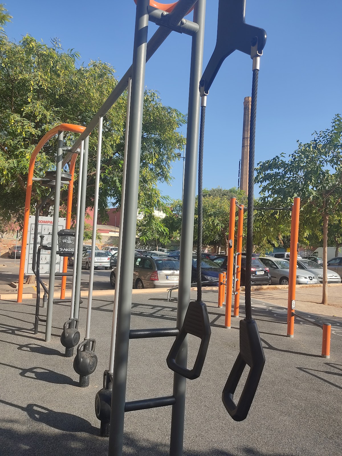 Calisthenics park and relaxation area