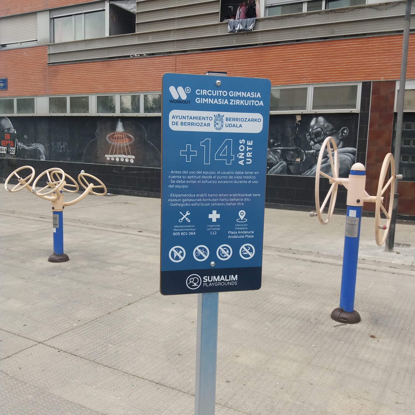 Parque de calistenia, gimnasio al aire libre