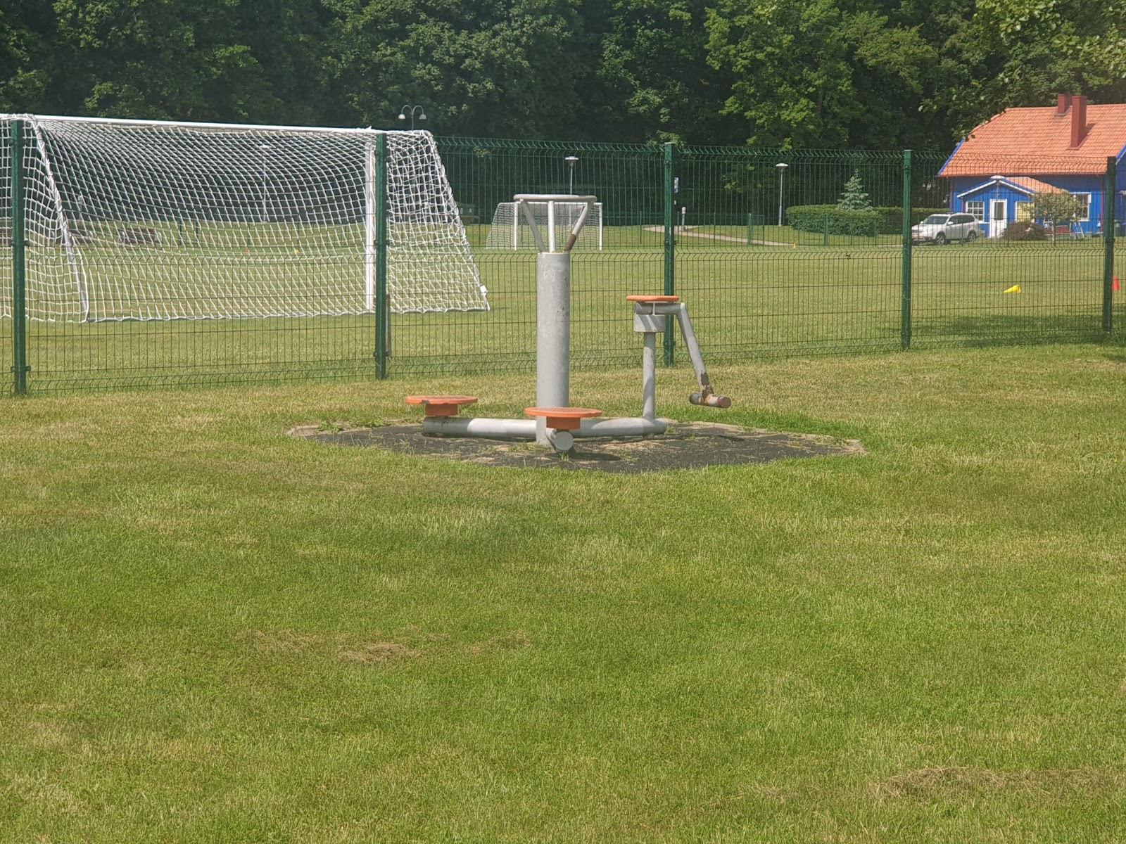 The outdoor fitness area