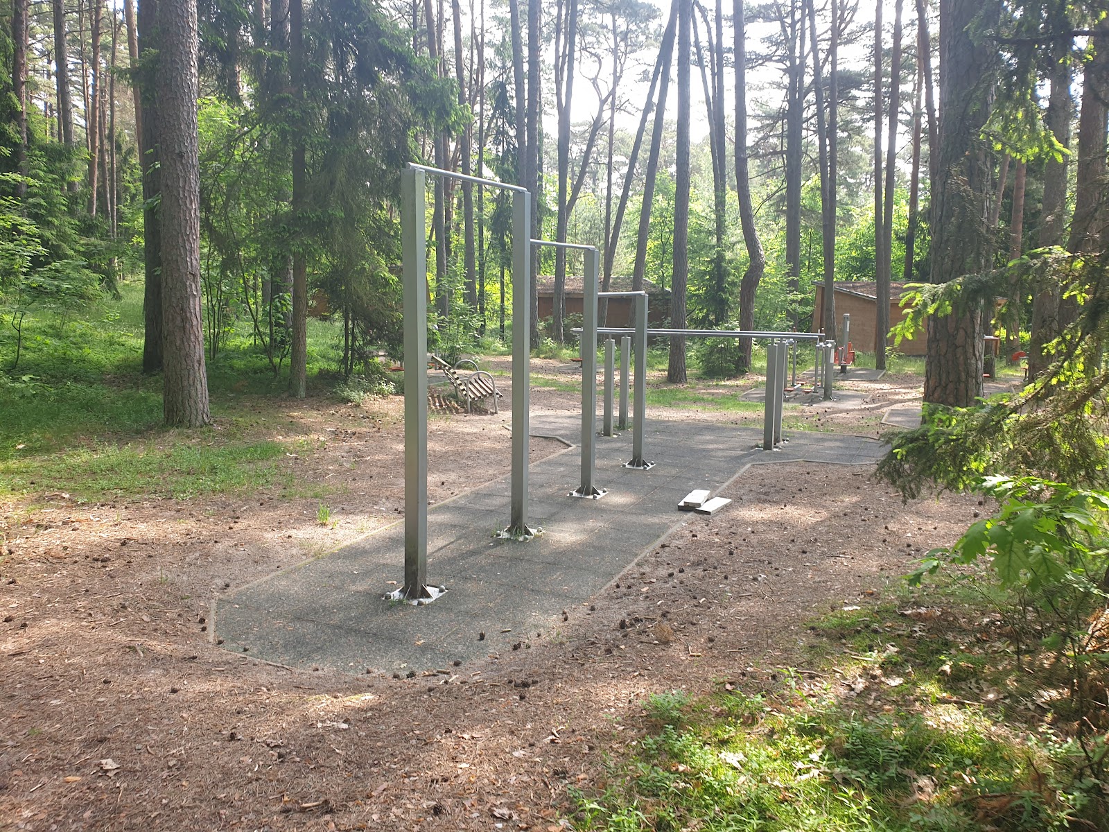 The outdoor fitness area